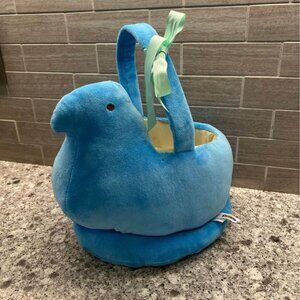Adorable Blue‎ Chick Peeps Brand Plush Easter Basket with Handle